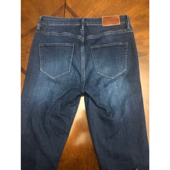 Madewell High Riser Skinny Skinny Ankle Dark Wash Jeans 70s Vibes - Size 25" - Picture 9 of 10